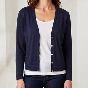 Talbots Navy Blue Cardigan Size Medium